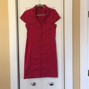 Express Pink Button Down Dress